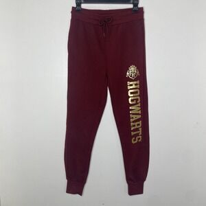 Harry Potter Jogger Womens Small Red Hogwarts Sweatpant Pull On Drawstring NWOT